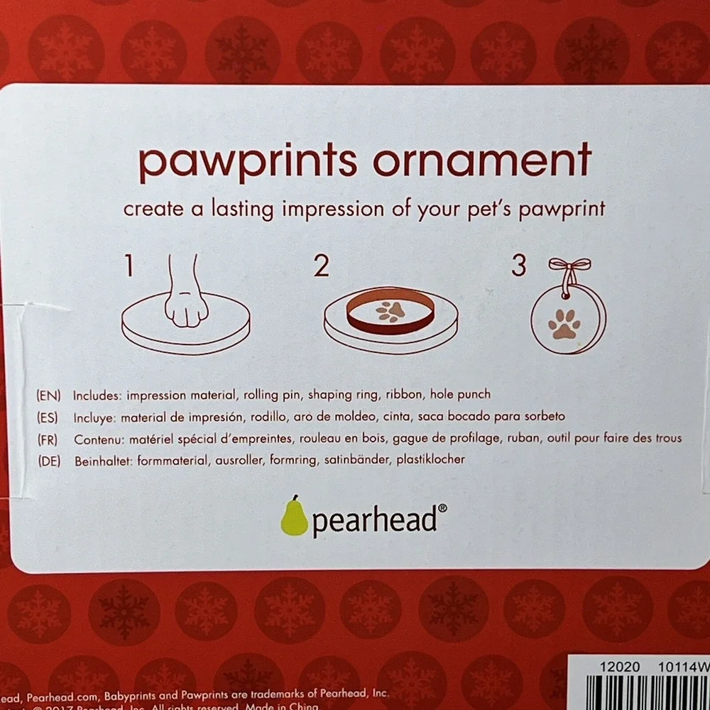 Dog Paw Prints Holiday Ornament Kit  5